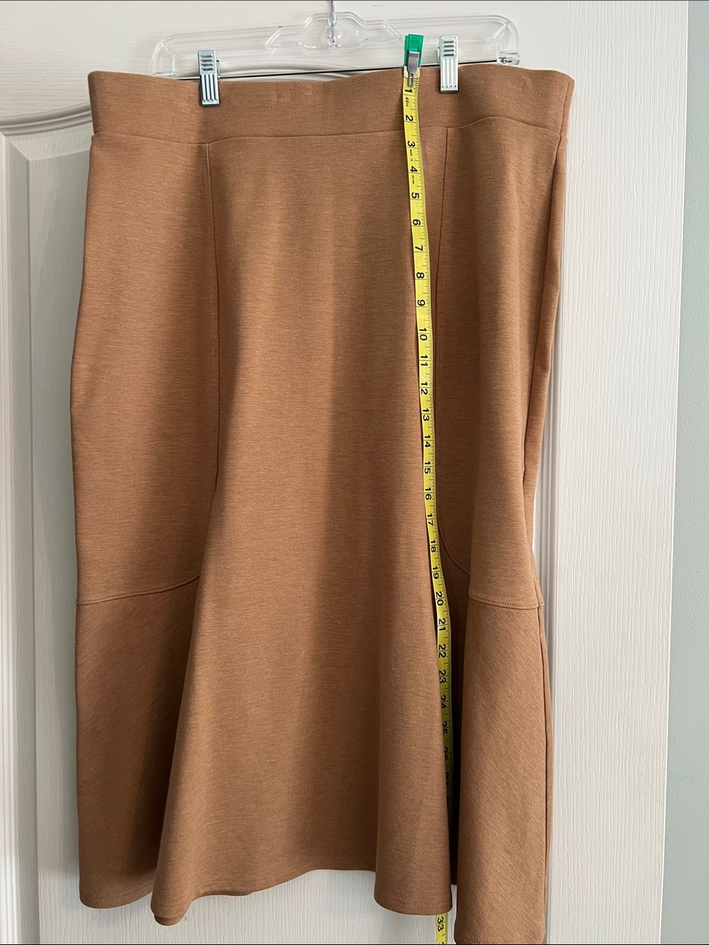 Lands' End Camel A-Line Knit Skirt 14/16